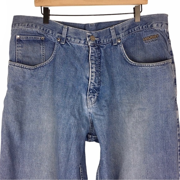 History Iceberg Jeans 90s Y2K Wile E Coyote Looney Tunes Patch Size 40 Vintage - Picture 2 of 16